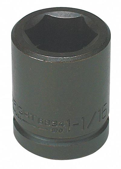 WRIGHT TOOL Impact Socket: 3/4 in Drive Size, SAE, 1 9/16 in Socket Size, 6-Point, Std - 3/4" Drive Impact Sockets