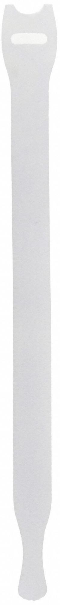 VELCRO BRAND Perforated Back to Back Strap: 8 in Lg, 2.00 in, 0.75 in Wd, Nylon/Polypropylene, 45 PK (MPN 176408). Key specifications — Max. Bundle Dia.: 2.00 in; Material: Polypropylene; Color: White; Brand: VELCRO BRAND.