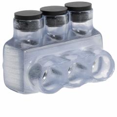 POLARIS Multitap Connector: 3 Port, Single-Sided Entry, 14 AWG – 1/0 AWG Wire Size, Clear (MPN IPL1/0-3CB). Key specifications — Body Material: Aluminum; Brand: POLARIS.
