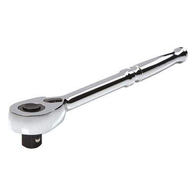 TEKTON Quick-Release Ratchet: Pear, Reversible, 10 1/2 in Overall Lg, Polished - Standard-Head Ratchets