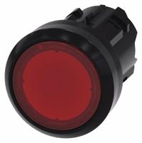 SIEMENS Flush Push Button: Red, 22 mm Mounting Size, Non-Metallic, Momentary (MPN 3SU1001-0AB20-0AA0). Key specifications — Brand: SIEMENS; Action: Momentary; Series: 3SU; Push Button Material Type: Non-Metallic.