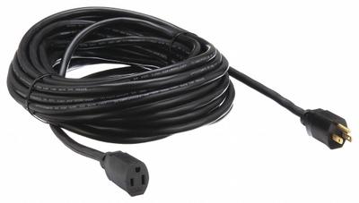 APPROVED VENDOR Extension Cord: Indoor Use, 15 ft Lg, Outlet, 5-15P, 16/3, SJT, Black - Indoor Extension Cords with Single Outlet