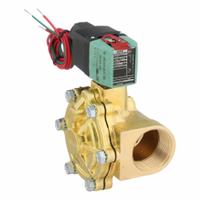 REDHAT Solenoid Valve: 2-Way, Normally Closed, 1 1/2 in Pipe Size, 100 to 240V AC/DC, Watertight (MPN 8210P022). Key specifications — Pipe Size: 1-1/2 in; Voltage: 100 to 240V AC/DC; Brand: REDHAT; Coil Enclosure: Watertight.
