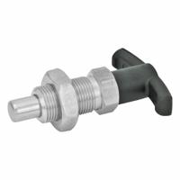 JW WINCO Indexing Plungers with T-Handle: Nonlocking, 18-8 SS Body & Plunger, M16x1.5, 8.5 N to 26 N (MPN 817.4-8-8-M16X1.5-BK-NI). Key specifications — attr1041850: JW WINCO.