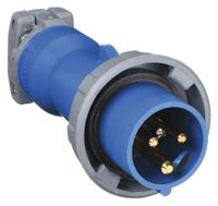 HUBBELL Pin and Sleeve Plug: Blue, 250V AC, Single Phase, 20 A, 2 Pole, 3 Wire, IEC Grounding (MPN HBL320P6W). Key specifications — Brand: HUBBELL.