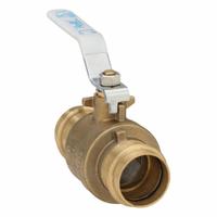 APOLLO Manual Two-Way Ball Valve: 1 1/4 in, Brass, Straight, Press x Press, Full Port Ball Port (MPN 94VLF10601B). Key specifications — Brand: APOLLO; Handle: Lever.