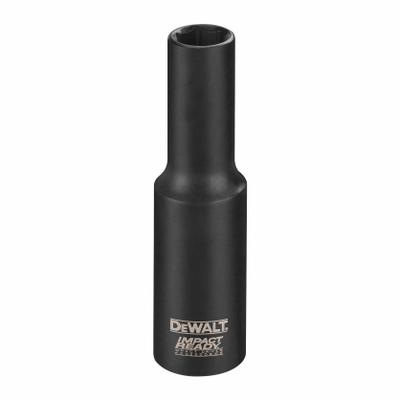 DEWALT Impact Socket: 1/2 in Drive Size, SAE, 1 1/8 in Socket Size, 6-Point, Std - 1/2" Drive Impact Sockets