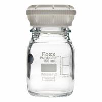 FOXX LIFE SCIENCES Glass Media, BOD, & Specialty Lab Bottles - Glass Lab Media Bottles: 100 mL, GL45 (MPN 1501016-FLS). Key specifications — Closure Type: Screw-On; Mouth Size: Wide; Screw Closure Size: GL45; Brand: FOXX LIFE SCIENCES; Body Color: Colorless.