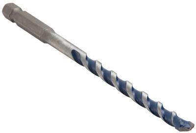 BOSCH Round Hammer Drill: 3/16 in Drill Bit Size, 4 in Max Drilling Dp - Hex-Shank Impact-Rated Concrete & Masonry Drill Bits