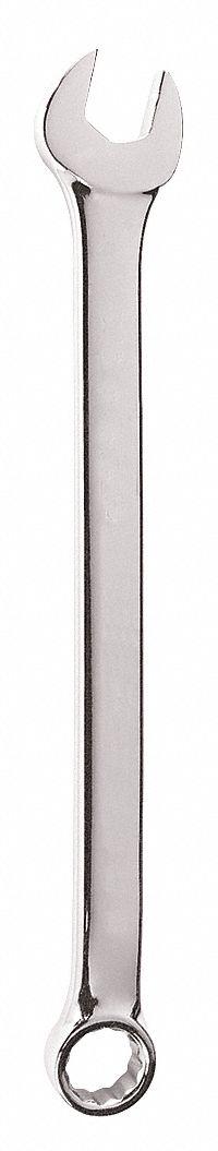 PROTO Combination Wrench: Alloy Steel, Chrome, 1 1/4 in Head Size, 16 7/8 in Overall Lg, Offset, Hex (MPN J1240-T500). Key specifications — attr309539: 1-1/4 in; attr309567: Yes; attr324930: PROTO.