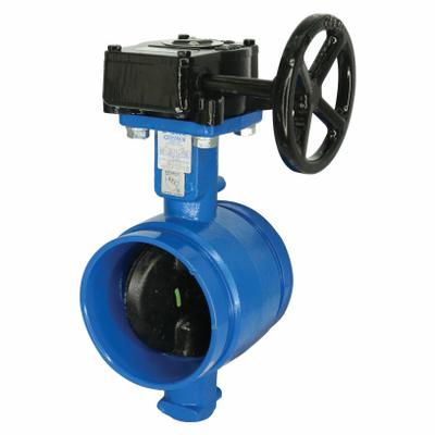 SHARPE Butterfly Valve: 8 in Pipe Size, 300 psi Max. Pressure (CWP), Clamp, 5 Bolt Holes - Ductile Iron General-Service Butterfly Valves