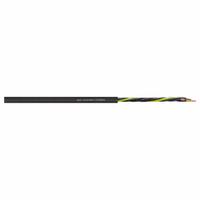 CHAINFLEX Control Cable: 16 AWG Conductor Size, 12 Conductors, PVC, Order by the Foot, Black (MPN CF150-UL-15-12). Key specifications — Conductor Size: 16 AWG; Minimum Bend Radius Factor - Fixed: 4 x OD; Minimum Bend Radius Factor - Flexible: 6 x OD; Shielding: Unshielded; Brand: CHAINFLEX.