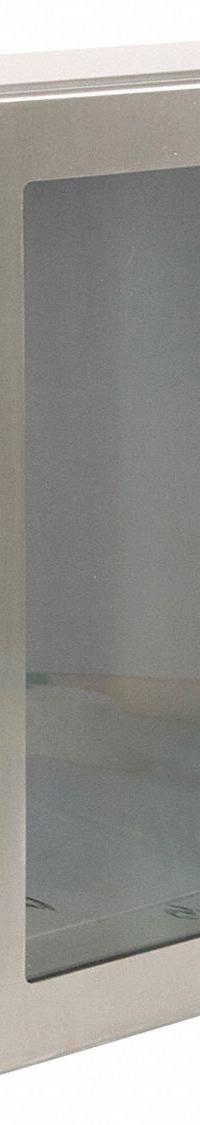 WIEGMANN Enclosure: 304 Stainless Steel, 30 in x 24 in x 12 in, NEMA 12/13/3R/4/4X, Hinged (MPN N412302412WSSC). Key specifications — Brand: WIEGMANN; Closure Method: 1/4-Turn Latch; Enclosure Material: 304 Stainless Steel; Knockouts: Not Included.