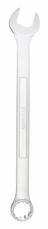 WESTWARD Combination Wrench: Alloy Steel, Satin, 1 1/8 in Head Size, 15 3/8 in Overall Lg, Offset (MPN 5MR43). Key specifications — attr309539: 1-1/8 in; attr309567: No; attr324930: WESTWARD.