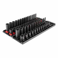 TEKTON Impact Socket Set: 1/4 in Drive Size, 58 Pieces, (29) 6-Point, (29) 6-Point, Metric/SAE (MPN SID90202). Key specifications — attr1204251: TEKTON; attr1215453: 1/4 in; attr1215454: 4 mm to 17 mm; attr1224229: Friction.
