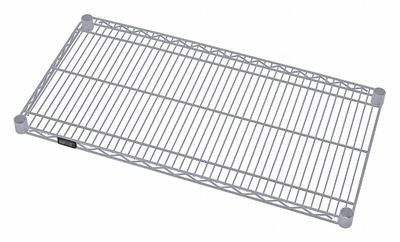 QUANTUM Wire Shelf: 48 in x 14 in, 1 Shelves, Quick-Adjust, 600 lb Load Capacity - Antimicrobial Wire Shelves for Wet & Dry Use