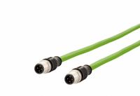 METZ CONNECT M12 Cable: Cat5/PROFINET, M12 Plug Male Straight x M12 plug Male Straight, 10 m Lg, PUR (MPN 142M1D11100). Key specifications — Brand: METZ CONNECT; Cable Jacket Color: Green; End 1 Coding: D; End 2 Coding: D; IP Rating: IPX7; Performance Category: Cat5; PROFINET.