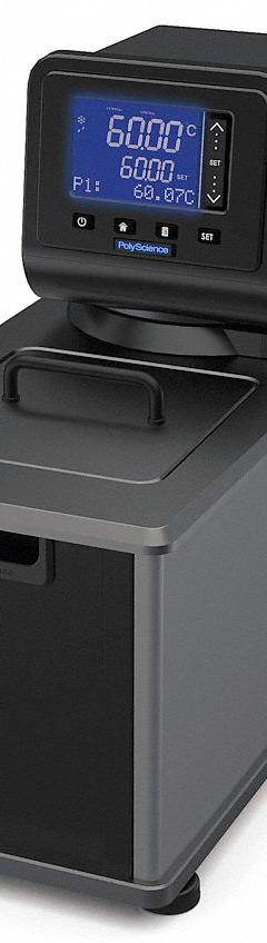 POLYSCIENCE Heated Circulator: 20.1 lpm Flow Rate, AD07H200-L11B, Heated, 19 5/8 in Overall Dp, LCD. Key specifications — Temperature Accuracy Tolerance: +/-0.01°C; Display Type: LCD; Temperature Setting - Minimum: -6.7 °C; Brand: POLYSCIENCE.