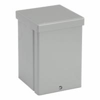 WIEGMANN Enclosure: Steel, 6 in x 4 in x 4 in, 3R, Solid Cover, Screw On, Included, Painted (MPN RSC040604). Key specifications — Brand: WIEGMANN; Knockouts: Included.