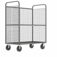VALLEY CRAFT Cage Cart: 2,000 lb, Overall Dim. 57 in L x 30 in W x 68 in H, Adj, 1 Shelves, Rubber (MPN F89726VCGY). Key specifications — Caster/Wheel Configuration: (2) Swivel; Color: Gray; Shelf Adjustability: Adjustable; Brand: VALLEY CRAFT.