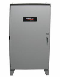 GENERAC Automatic Transfer Switch: Three Phase, 600 A Current Rating, 277/480V AC, Steel, 3R, RTS (MPN RTSN600K3). Key specifications — Enclosure Material: Steel; Lockable: Yes; Rated Voltage: 277/480V AC; Brand: GENERAC; Compatible with Series: RTS; Service Rated Transfer Switch: No.