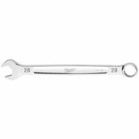 MILWAUKEE Combination Wrench: Steel, Chrome, 28 mm Head Size, 14 3/8 in Overall Lg, Std (MPN 45-96-9528). Key specifications — attr309539: 28 mm; attr309567: Yes; attr324930: MILWAUKEE.