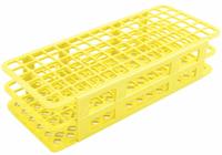 Tube Rack: Polypropylene, Yellow, (90) Wells, 90 Compartments, Benchtop (MPN HS243073Y). Key specifications — Material: Polypropylene; Mounting Location: Benchtop; Color: Yellow; Product Type: Test Tube Rack; Total Holding Capacity: (90) Wells; Brand: HEATHROW SCIENTIFIC.