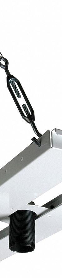 PEERLESS Suspended Ceiling Plate: Ceiling, Max. 60 lb, Fixed, 0° Swivel, Powder Coated, White (MPN CMJ500R1). Key specifications — Manufacturer Part Number: CMJ500R1; Finish: Powder Coated; Includes: (2) Electrical Outlet Box Knockouts; Includes Mounting Hardware: Yes; Material: Steel; Mounting Location: Ceiling; Brand: PEERLESS; Color: White.