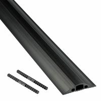 Cable Protector: 1 Channels, 5/16 in Max Cable Dia, 2 11/16 in Overall Wd, 9/16 in Overall Ht, PVC (MPN US/FC68B). Key specifications — Color: Black; Brand: D-LINE.