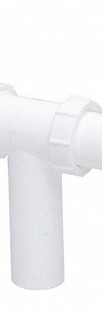 APPROVED VENDOR Center Outlet: Plastic, White, 1 1/2 in Nominal Pipe Size, 16 in Overall Lg, Slip (MPN 35393). Key specifications — Includes: Baffle; Brand: APPROVED VENDOR; Material: Plastic; Connection Type: Slip.
