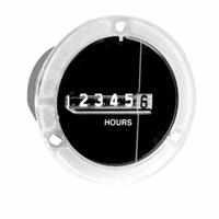 TRUMETER Hour Meter: Hour Meters, Front Panel Mounting, Analog, 90 V AC – 115 V AC, CE/RoHS/UL (MPN 710-0001). Key specifications — Mounting Style: Panel; Standards: UL; Bezel Face Shape: Round; Brand: TRUMETER; Manufacturer Part Number: 710-0001; Meter Type_Broad: Analog.