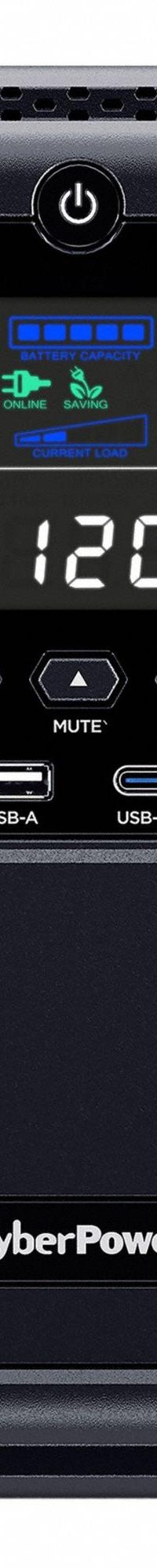 CYBER POWER UPS System: Single Phase, 1,350 VA Power Rating, 120 V AC Input, 120 V AC Output, 5-15P (MPN CP1350AVRLCD3). Key specifications — attr1044766: Single; attr1044781: Line Interactive; attr232986: CYBER POWER.