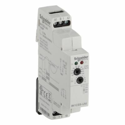 SCHNEIDER Adjustable Current Sensing Relay: DIN-Rail Mounted, 15 A Current Rating - DIN-Rail Mounted Relays