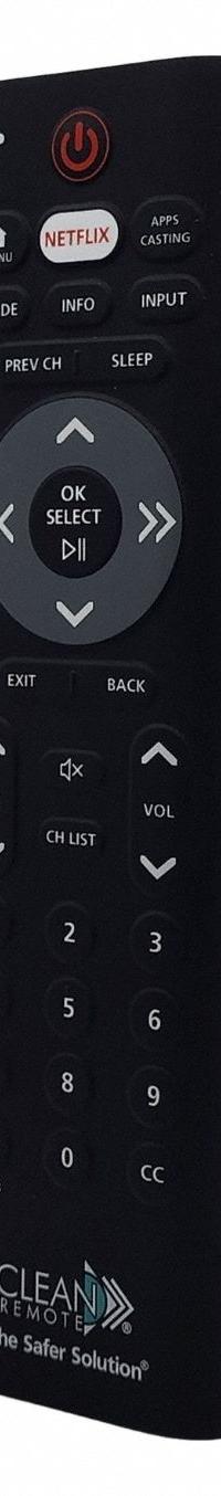CLEAN REMOTE TV Remote Control: LG/Philips/RCA/Samsung/Universal, SCR10, Black, 1 1/4 in Overall Dp. Key specifications — Manufacturer Part Number: SCR10; Brand: CLEAN REMOTE; Color: Black; For Use With: RCA TVs; Includes: Optional Battery Cover Security Screw; Compatible With_Broad: RCA; Remote Features - Broad: Cleanable.
