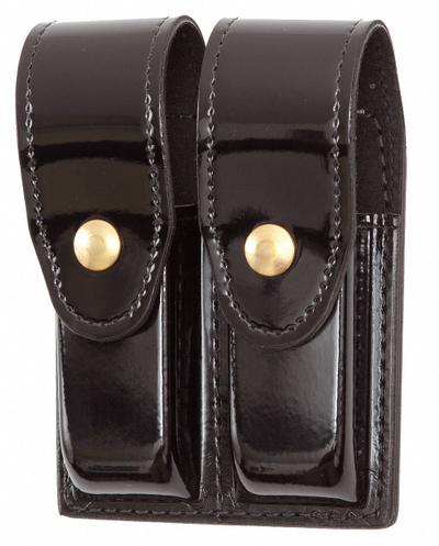 GOULD & GOODRICH, INC. Magazine Pouch: Black, Synthetic Polymer, High Gloss - Duty Equipment Pouches