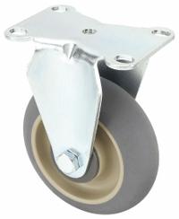 APPROVED VENDOR Plate Caster: Corrosion-Resistant/Debris-Resistant/Maint Free/Quiet-Roll, Rigid (MPN P12R-RCP035K-12). Key specifications — Wheel/Tread Color: Gray; Brand: APPROVED VENDOR; Roll Up: Rigid.