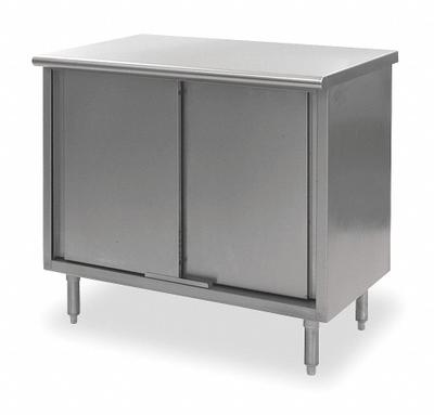 EAGLE GROUP Cabinet Workbench: Stainless Steel, 60 in x 30 in, 600 lb Overall Load Capacity - NSF-Certified Cabinet Benches