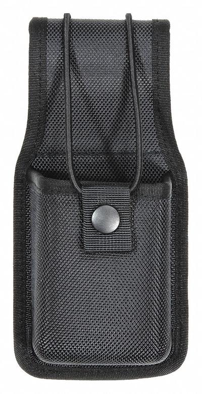 HEROS PRIDE Radio Pouch: Black, Nylon, Ballistic, 7 1/2 in x 3 3/4 in - Duty Equipment Pouches