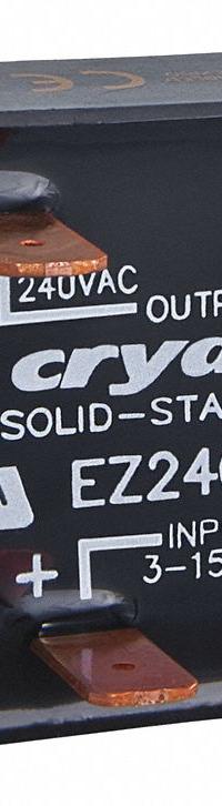 CRYDOM Solid State Relay: Surface Mounted, 18 A Max Output Current, SCR, AC Output (MPN EZE240D18). Key specifications — Brand: CRYDOM; Current Type: DC; Electrical Connection: Faston; Finger Safe: No; Input Current: 15 mA; Maximum Output Current without Heat Sink: 9 A; Mounting Style: Panel; Output Voltage: 24 to 280V AC.