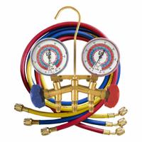 JB INDUSTRIES Manifold Gauge: 2 Valves, 3 Hoses, Series M2, 2 1/2 in Gauge, For R-32/R-410A/R-454B (MPN M2-5-454-32). Key specifications — Hose Connection Type: SAE; Product Type: Single Manifold Gauge; For Refrigerant Type: R-32; Brand: JB INDUSTRIES; Includes: CCLE-60 Hose Set; Gauge Boots: No; Sight Glass: No.