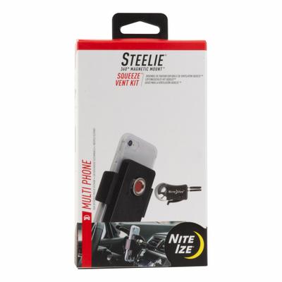 NITE IZE Squeeze Vent Kit: STSVK-11-R8, Squeeze Vent Kit, Universal, 4 3/8 in Overall Ht - Car Mounts