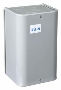 EATON Definite Purpose Contactor: 3 Poles, 120V AC, 50 A, Non-Reversing (MPN C25DGJ350A). Key specifications — Brand: EATON; Coil Voltage: 110-120V AC; Contactor Style: HVACR Definite Purpose Contactor; Frame Size: D; Terminal Connection Type: Quick-Disconnect Terminals; Maximum Voltage Rating: 690V AC; Series: C25 Series; Phase: Three.