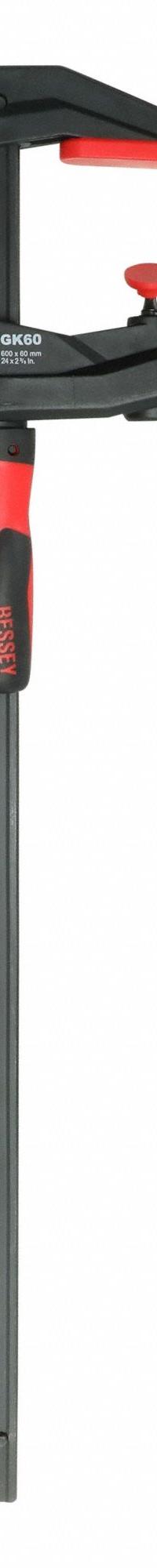 BESSEY Bar Clamp: Light Duty, Screwdriver Handle, 24 in Jaw Opening - Max, 450 lb Clamping Force, F (MPN GK60). Key specifications — attr668287: Bar Slide; attr668283: Swivel; attr663925: BESSEY.