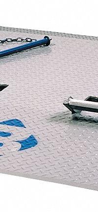 BLUFF Dock Board: 20,000 lb Load Capacity, 48 in Overall Lg, 72 in Overall Wd, Diamond Treadplate (MPN 20T7248). Key specifications — Material: Steel; Brand: BLUFF.