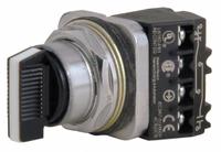 SIEMENS Selector Switch: 30 mm Panel Mounting Size, 3 Positions, Short Lever, 1NO/1NC, Metallic (MPN 52SA2CDBA2). Key specifications — AC Contact Rating: 10 A @ 600 V; Action: Momentary/Maintained/Momentary; Cam: C; DC Contact Rating: 5 A @ 600 V; Hazardous Location Specification: Not Rated; Operator Head Material: Plastic; Operator Head Type: Short-Handled Knob; Operator Illumination: Non-Illuminated.