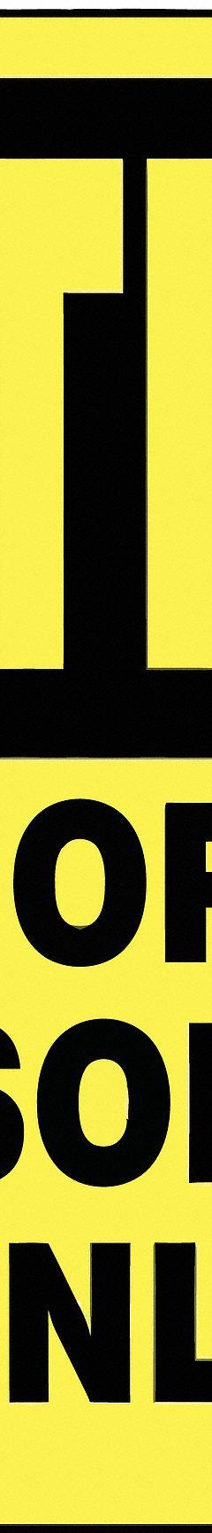 TENSABARRIER Acrylic Sign: Yellow, Notice Authorized Personnel Only Message, 11 in Overall Lg (MPN SG4-35-1114-250-H). Key specifications — Brand: TENSABARRIER; Color: Yellow; Message: Notice Authorized Personnel Only; For Use With: Sign Holders; Material: Acrylic.