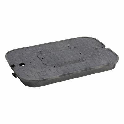 NDS Meter Box: Polyolefin, Rectangular, 1 1/2 in Overall Ht, 11 in Overall Wd - Valve & Meter Boxes