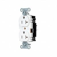 HUBBELL Receptacle: Duplex, 5-20, White, 125V AC, 20 A, 2 Pole / 3 Wire (MPN 5352STW)