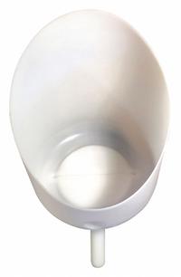 Scoop: Non-Sterile, HDPE, 3.79 L Capacity - mL, 1 gal Capacity - oz, 406 mm Overall Lg, White (MPN 107154-0001). Key specifications — Standards: FDA Grade Material; Color: White; Product Type: Scoop; Brand: APPROVED VENDOR.