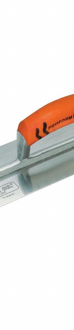 KRAFT TOOL Cement Trowel: Blade Material Carbon Steel, Blade Shape Square, 4 in Blade Wd (MPN CF212PF). Key specifications — attr1008665: Camel Back; attr1005004: KRAFT TOOL; attr1008664: ProForm.